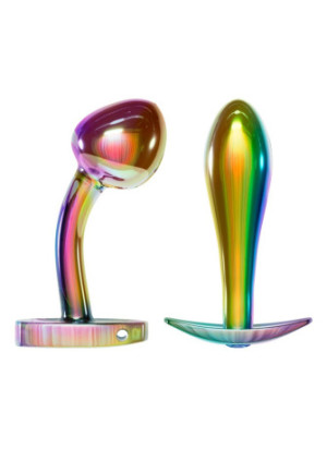 Metal Butt Plug Set in Rainbow Colours